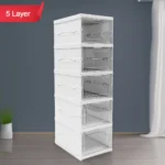 5-Layer Stackable Utility Cart – Foldable Storage Organizer for Clothes & Home (1 Pc) - Image 5
