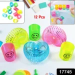 Multicolor Magic Smiley Spring, Spring Toys, Slinky spring toy(12 Pcs Set) - Image 8