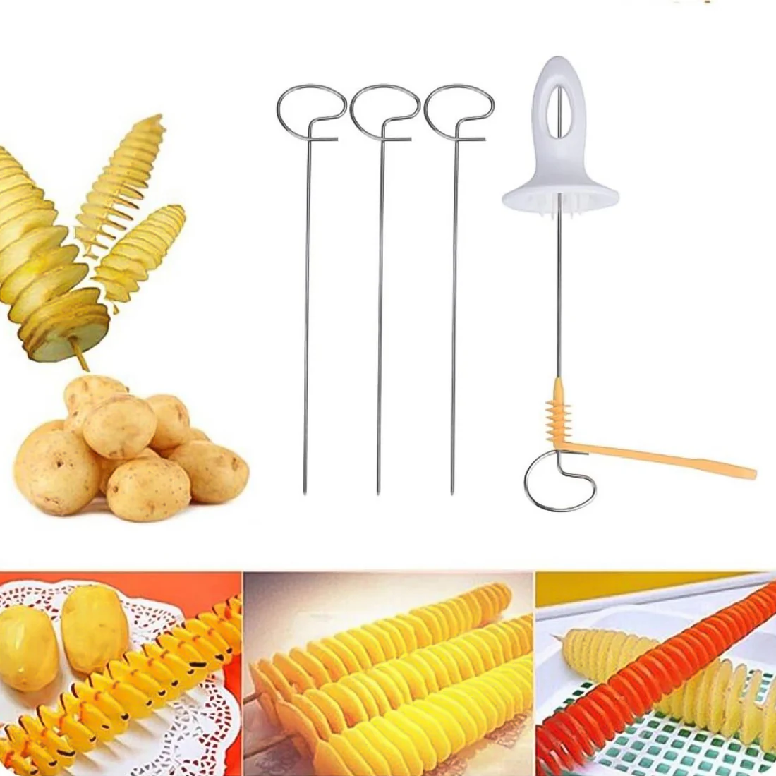 04_137d1457-744f-4c0a-b7c0-e9fe5eb1d409 1 Set Potato Spiral Cutter, Potato Twister (4 Spits) - Image 1