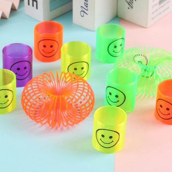 08_c5556386-6018-4cee-8477-db6dc19332b8 Multicolor Magic Smiley Spring, Spring Toys, Slinky spring toy(12 Pcs Set) - Image 1