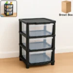 3-Layer Classic Transparent Drawer Storage Organizer – Stackable Free-Standing Storage Chest - Image 6