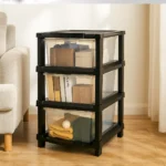 3-Layer Classic Transparent Drawer Storage Organizer – Stackable Free-Standing Storage Chest