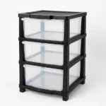 3-Layer Classic Transparent Drawer Storage Organizer – Stackable Free-Standing Storage Chest - Image 4