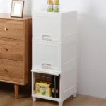 Multipurpose 3-Layer Storage Cabinet – Foldable Plastic Drawer Organizer for Kitchen, Bathroom, Bedroom & Wardrobe - Image 5