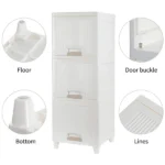 Multipurpose 3-Layer Storage Cabinet – Foldable Plastic Drawer Organizer for Kitchen, Bathroom, Bedroom & Wardrobe - Image 4