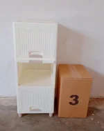 Multipurpose 3-Layer Storage Cabinet – Foldable Plastic Drawer Organizer for Kitchen, Bathroom, Bedroom & Wardrobe - Image 2