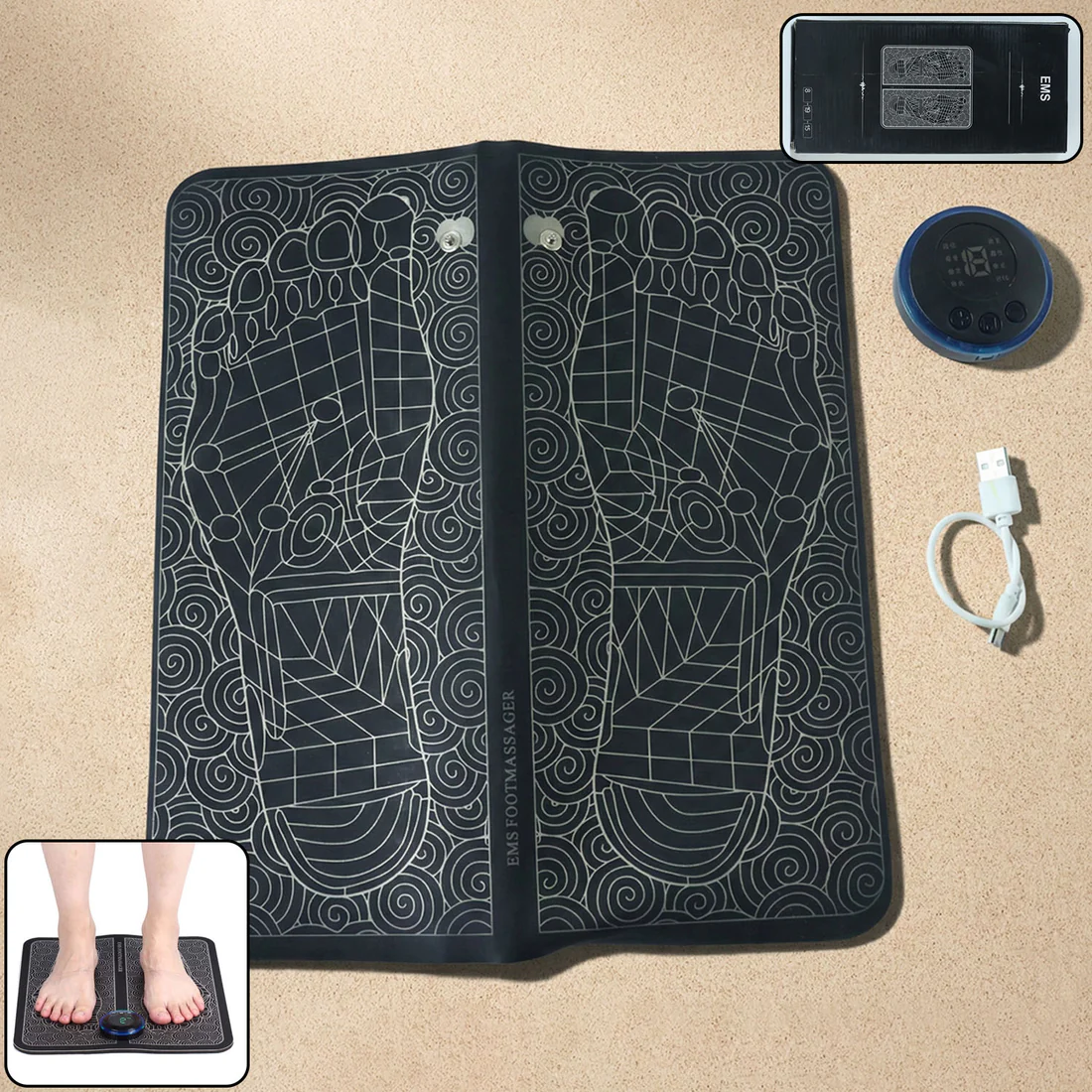 FootMassager-WOSKU-01 Electric EMS Foot Massage Therapy Mat (1 Pc) - Image 1