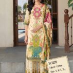 Elegant Cream Printed Cotton Suit Set with Dupatta
