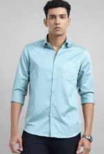 Men Regular Fit Solid Spread Collar