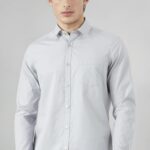 Men Regular Fit Solid Spread Collar