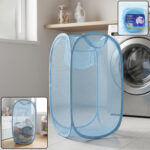 Large Mesh Pop Up Laundry Basket Clothes Storage Hamper (1 Pc 54x30cm) - Image 3