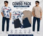 Combo Pack of Men's 2 Jeans and 2 T-Shirts (Mix color)