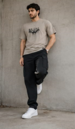 Cotton Lycra heavy gsm down shoulder PRADA T shirt - Image 2