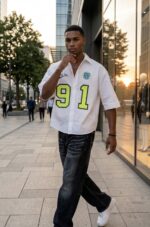 White black dropshoulder shirt - Image 3