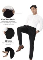 The Pant Project Luxury PV Lycra Stretchable Formal Pants for Men | Stylish Slim Fit Men's Wear Trousers for Office or Party - Image 3