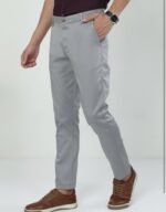 Classic Polo C&C Signature Men's Moderate Fit Cotton Trousers | Cr-TRS-Lt.Grey-P - Image 3