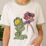 Women's White Graphic Printed Round Neck T-Shirt
