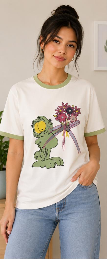 WhatsApp Image 2026-07-04 at 5.45.28 PM Women's White Graphic Printed Round Neck T-Shirt - Image 1