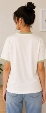 Women's White Graphic Printed Round Neck T-Shirt - Image 2